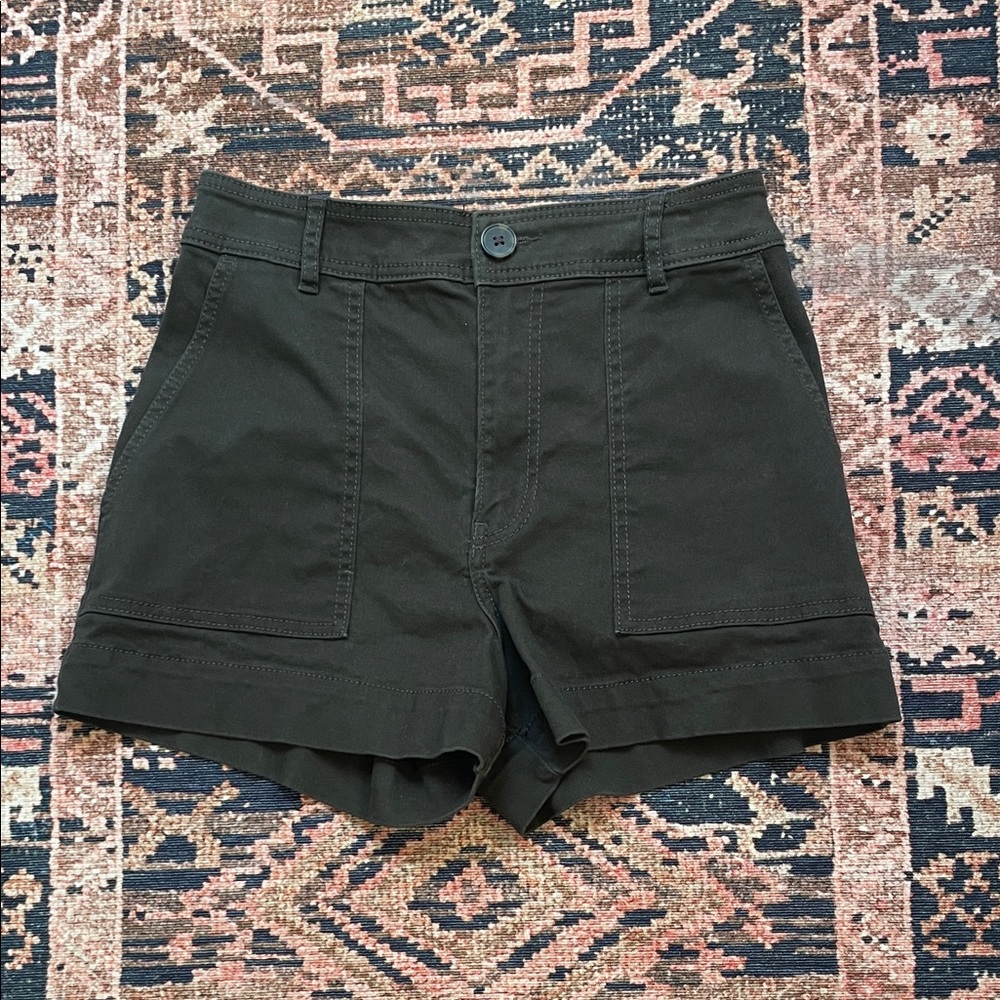 H&M High Waist green Women's Shorts